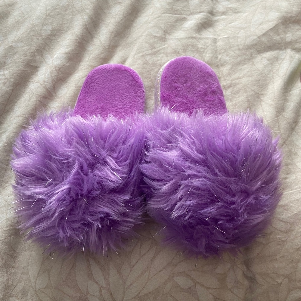 Purple slippers - girls size small